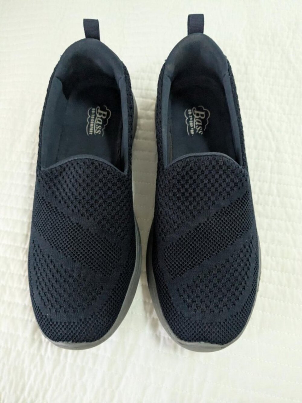 G.H. Bass Cruise Women's 9M Navy Knit Slip On Comfort Walking Shoes Discontinued